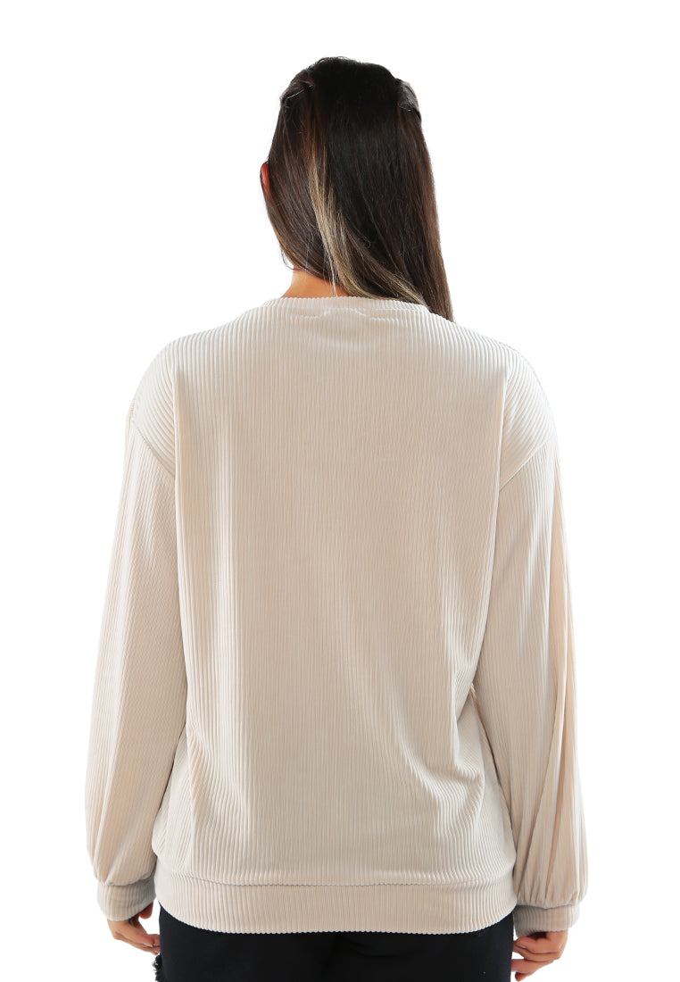 drop shoulder corduroy top