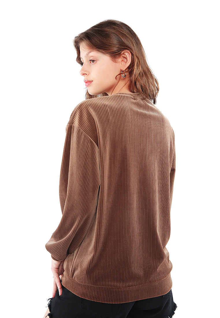 drop shoulder corduroy top