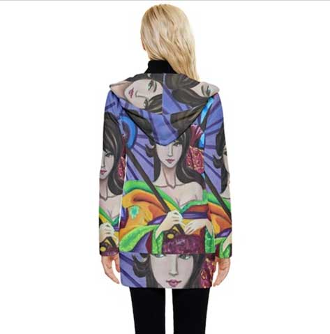 Womplay Button Up Hooded Coat Maidens and Heroins