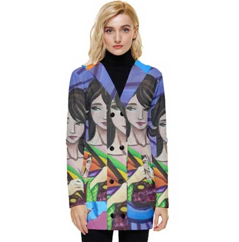 Womplay Button Up Hooded Coat Maidens and Heroins