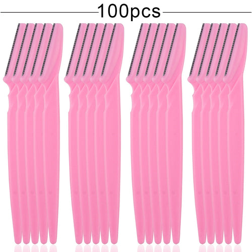 100PCS Eyebrow Shaper Portable Shaver Eye Brow Trimmer Shaping