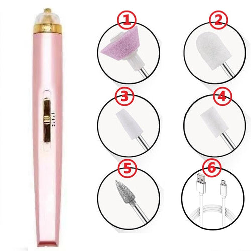 USB Professional Electric Pen-Shape Nail Grinder Machine LED Nail Art