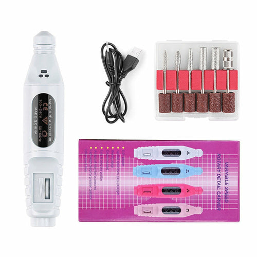 Electric Nail Drill Machine 20000RPM Professional Nail File Kit