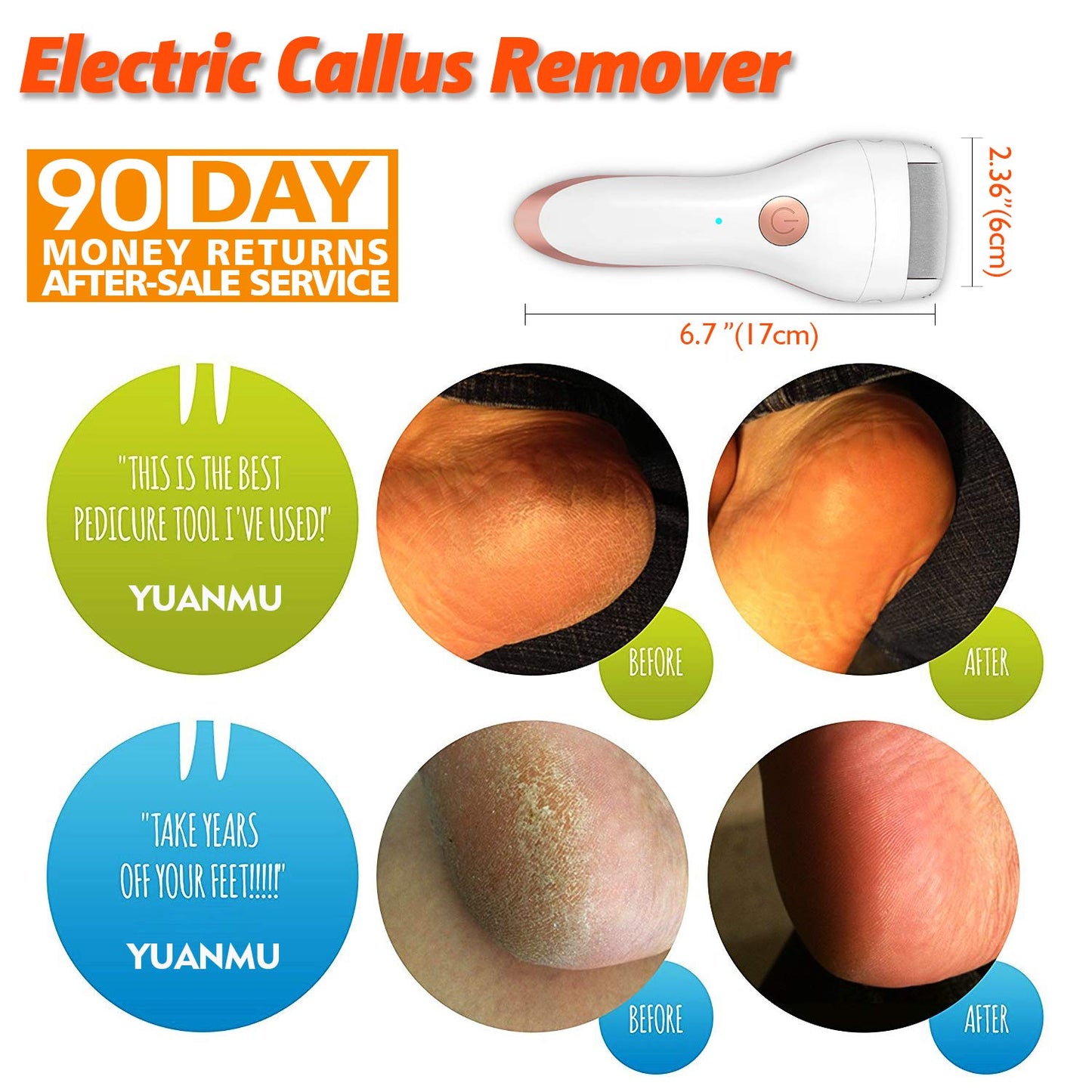 Electric Foot Callus Remover Portable Electronic Foot File Pedicure