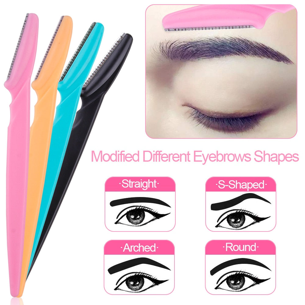 100PCS Eyebrow Shaper Portable Shaver Eye Brow Trimmer Shaping