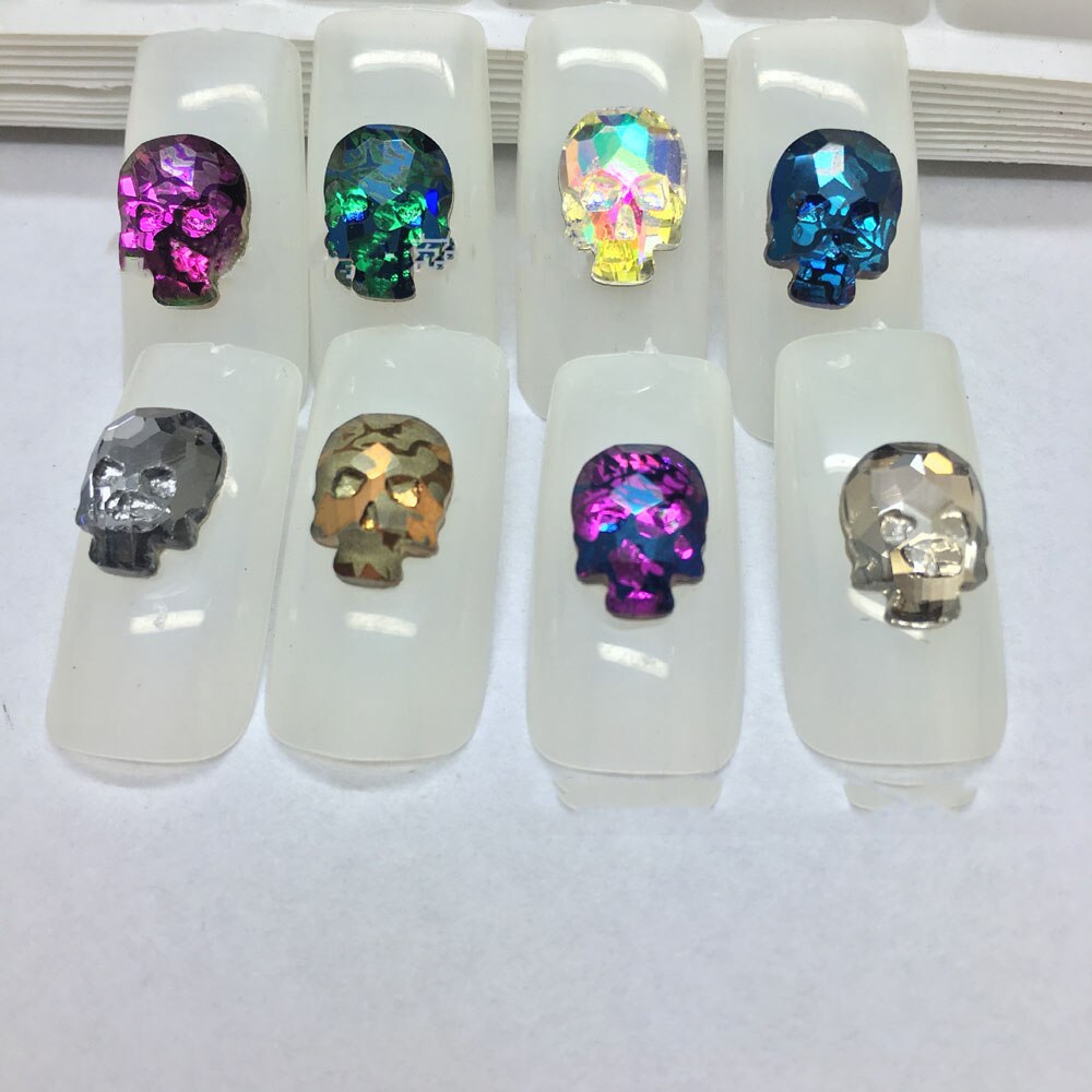 Skull Rhinestones for Halloween Nails