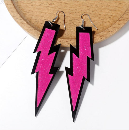 Rose Red Geometric All-match Holiday Earrings For Summer