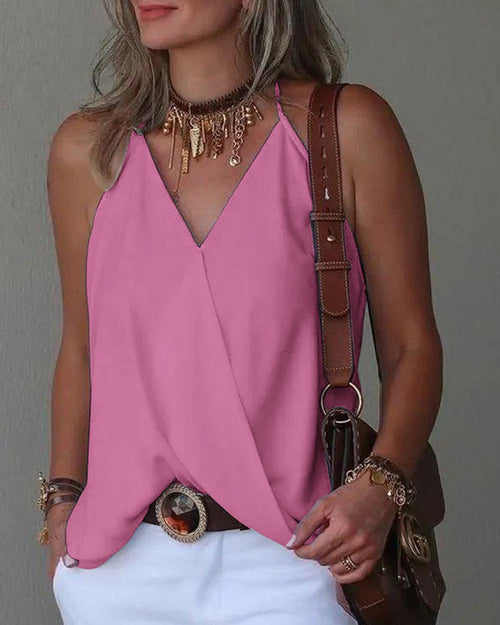 Loose Casual V-neck Tank Top