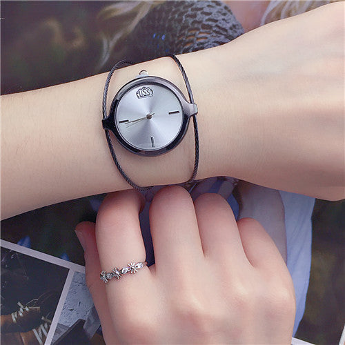 CUSS Retro Girls' Watch Round Single Steel Wire Bangle Watch