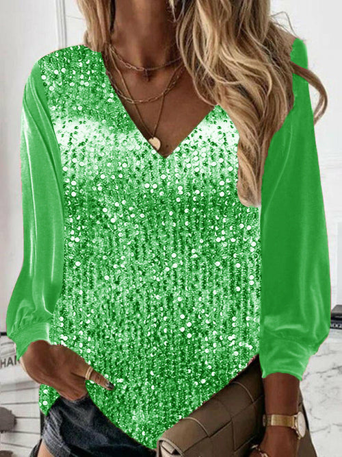 Sparkle Long Sleeve Women's Blouse