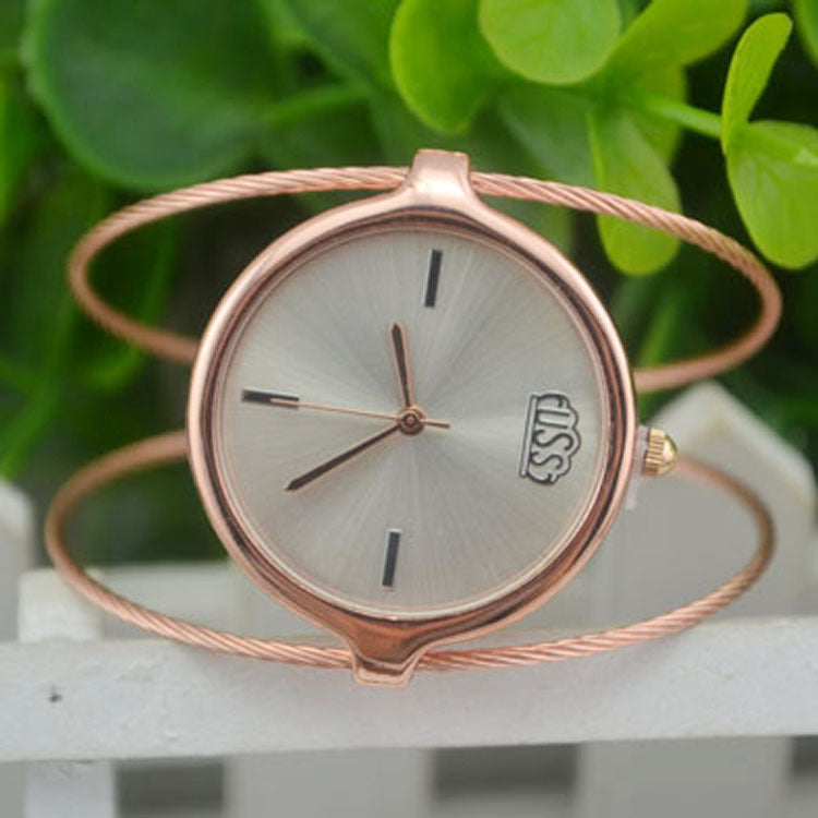 CUSS Retro Girls' Watch Round Single Steel Wire Bangle Watch