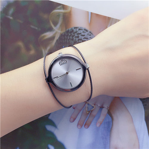 CUSS Retro Girls' Watch Round Single Steel Wire Bangle Watch