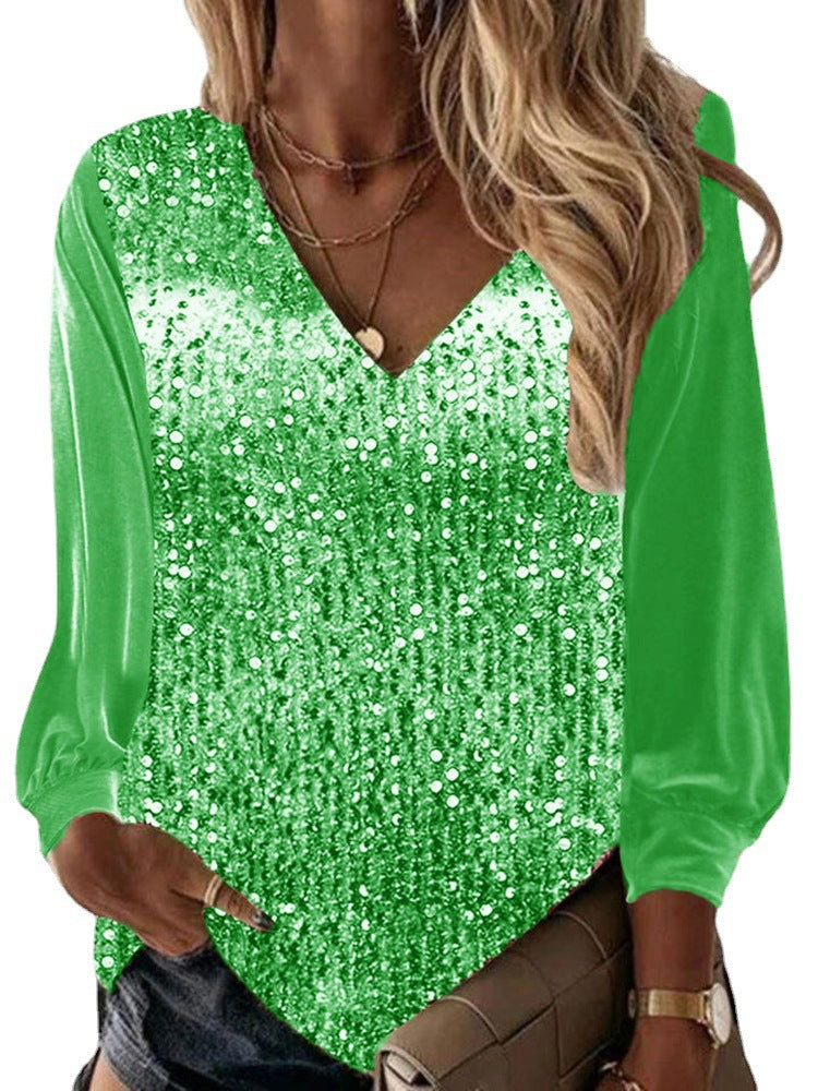 Sparkle Long Sleeve Women's Blouse