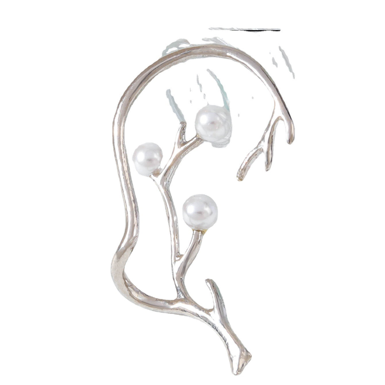 Ear Clip Around Ear Antlers Female Elf Pearl