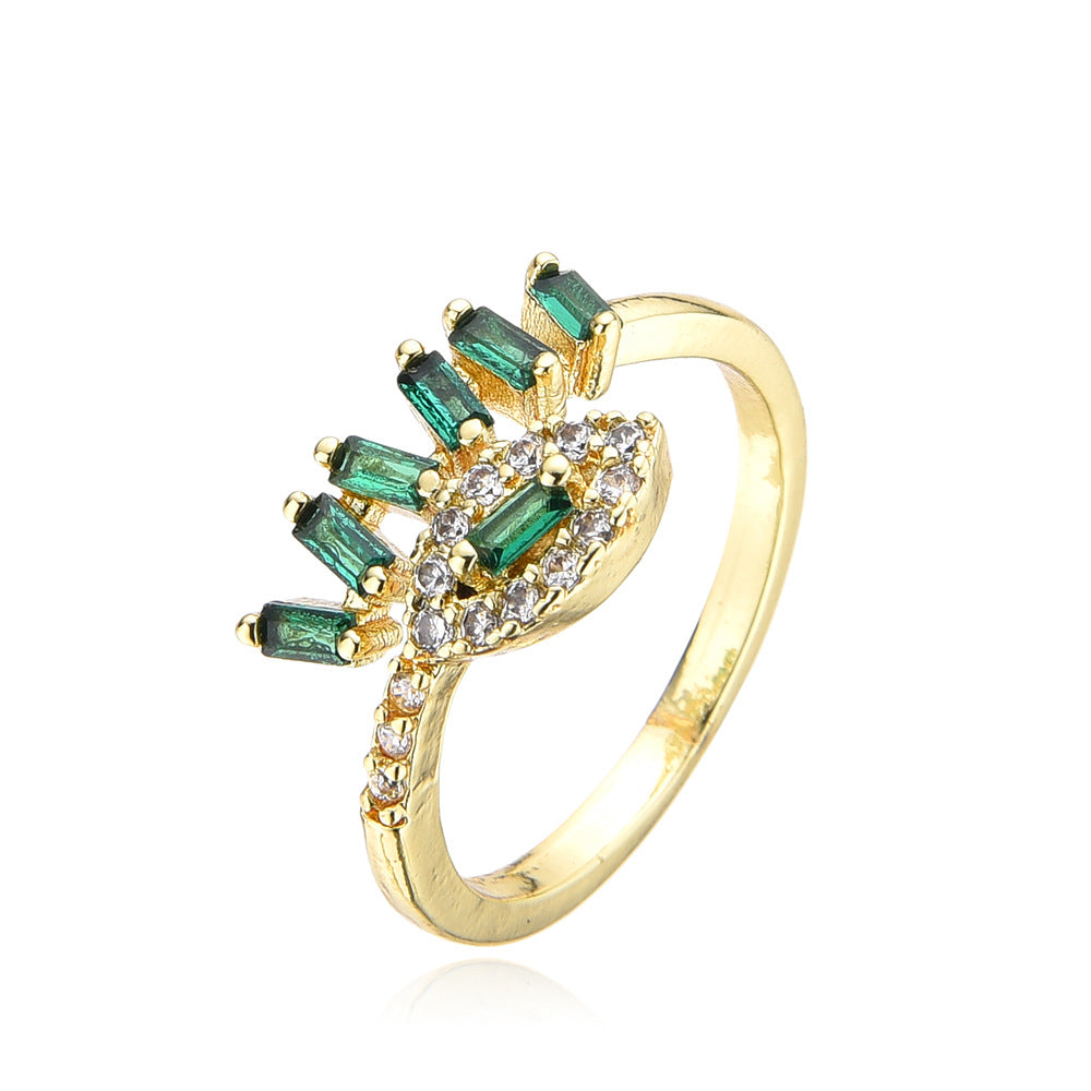 Women's Double Ladder Zircon Ring