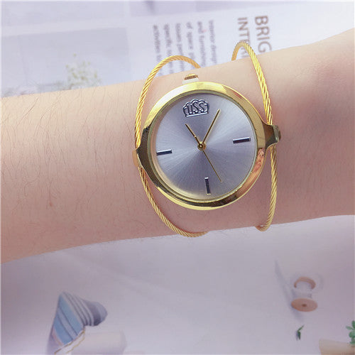 CUSS Retro Girls' Watch Round Single Steel Wire Bangle Watch