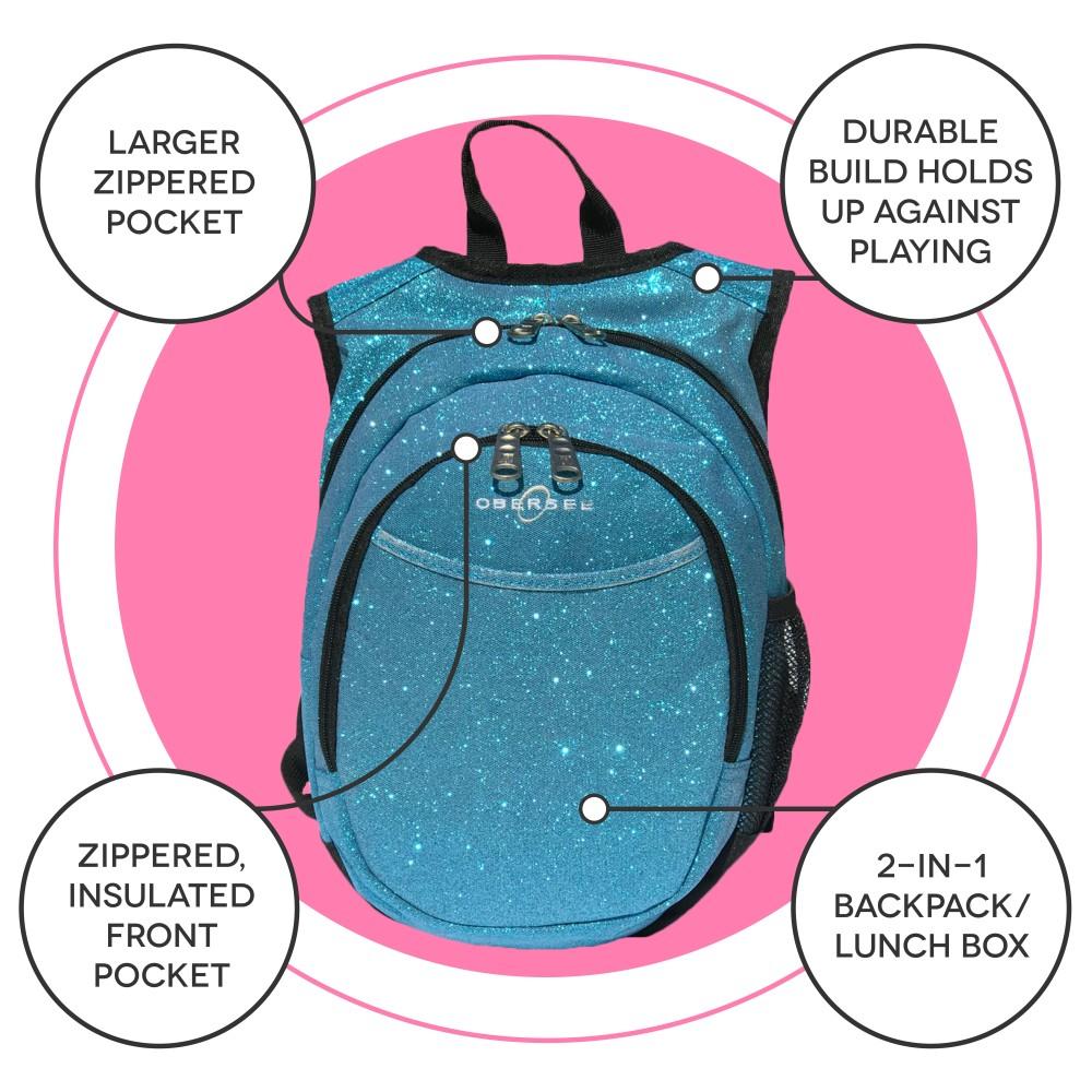 O3KCBP030 Obersee Mini Preschool Backpack for Girls with integrated