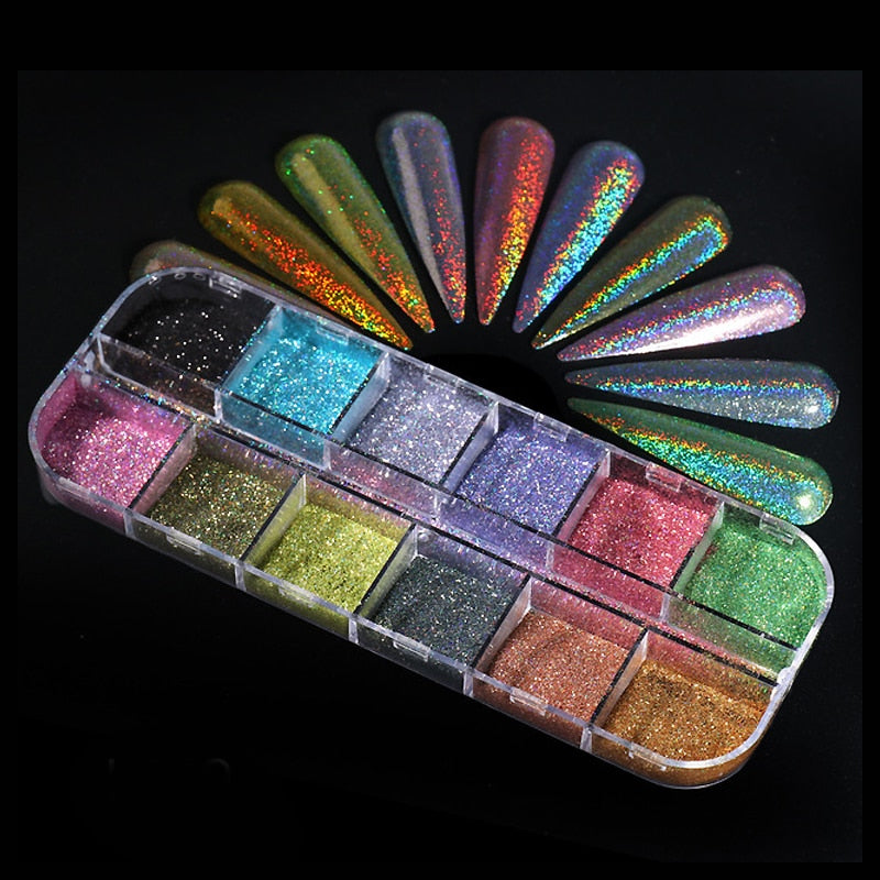 Chameleon Mirror Nail Glitters Set