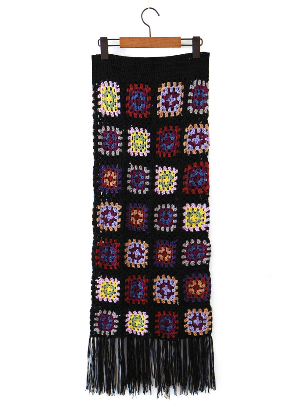 Vintage Multicolor Handmade Crochet Long Skirts