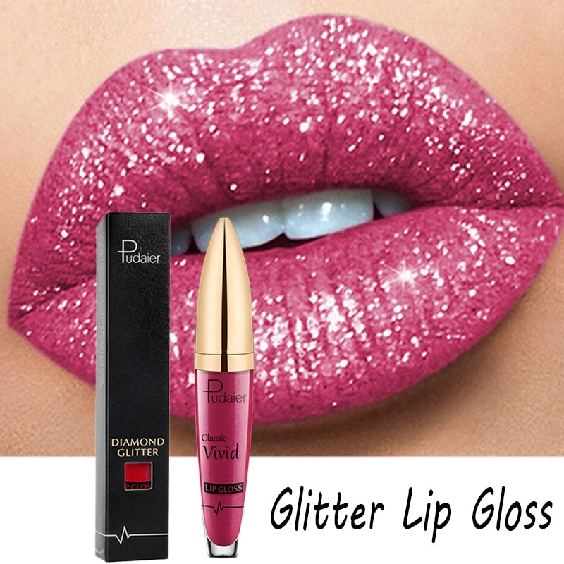 Matte Glitter Liquid Lip Gloss