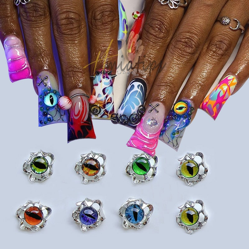 Halloween 3D Evil Eye Nail Charms