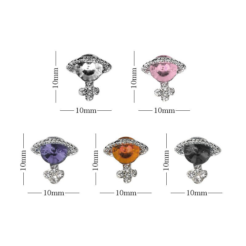 Saturn Planet Nail Rhinestones Set