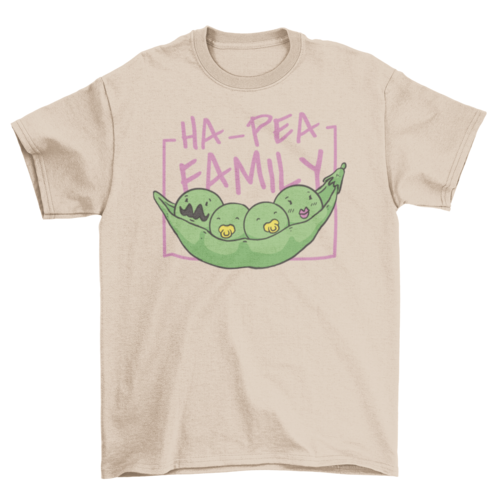 Pea vegetable family cartoon t-shirt