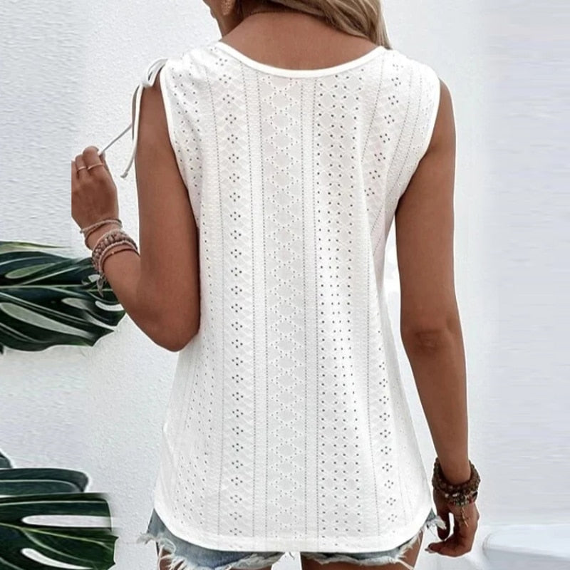 Women's Fashion T-Shirt Vest Summer Sleeveless Tank Tops Casual Solid