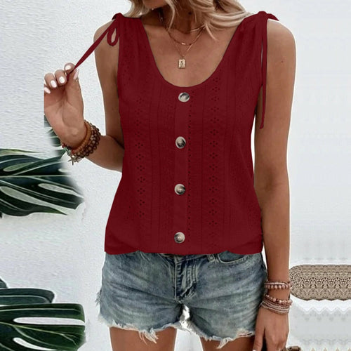 Women's Fashion T-Shirt Vest Summer Sleeveless Tank Tops Casual Solid