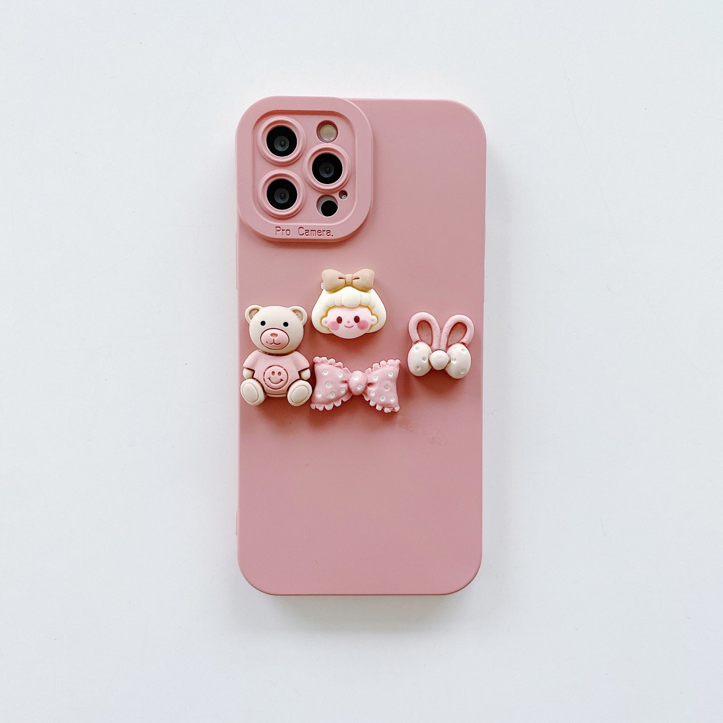 Women's Fashion Three-dimensional Doll Bear Decorative Phone Case Protective Cover