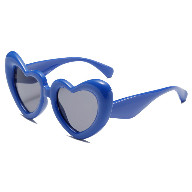 Heart Shape Sunglasses Thick Frame Love Glasses Summer