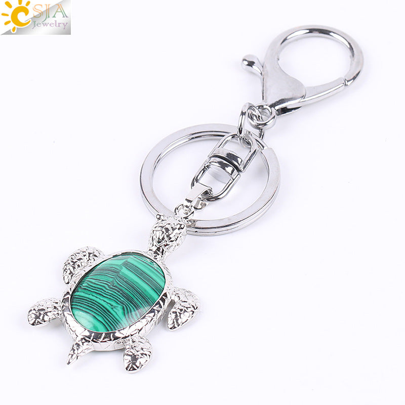 Natural Stone Crystal Key Chain