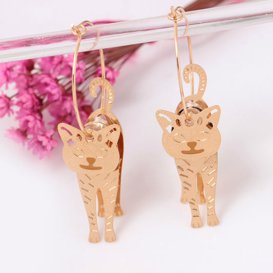 Dynamic Kitty Cute Animal Alien Cat Earrings