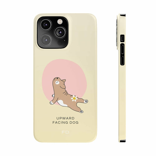 Upward Facing Dog Yoga Theme Slim Case for iPhone 14 Series