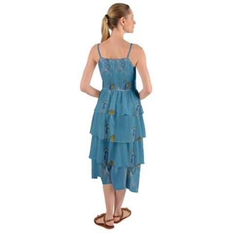 Blue Seahorses Layered Dress