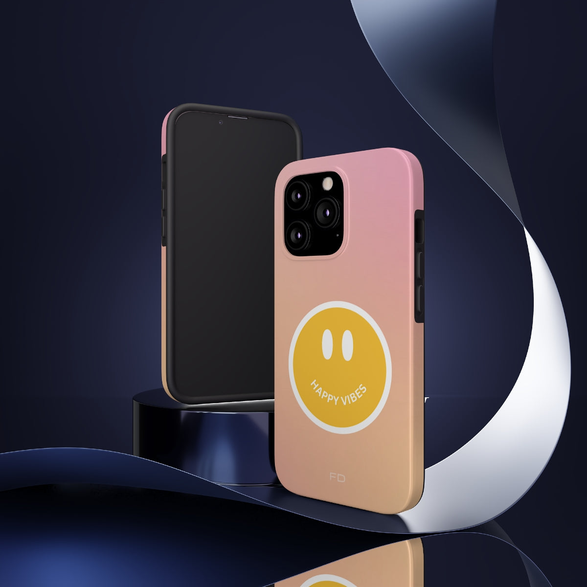 Happy Vibes Tough Case for iPhone with Wireless Charging