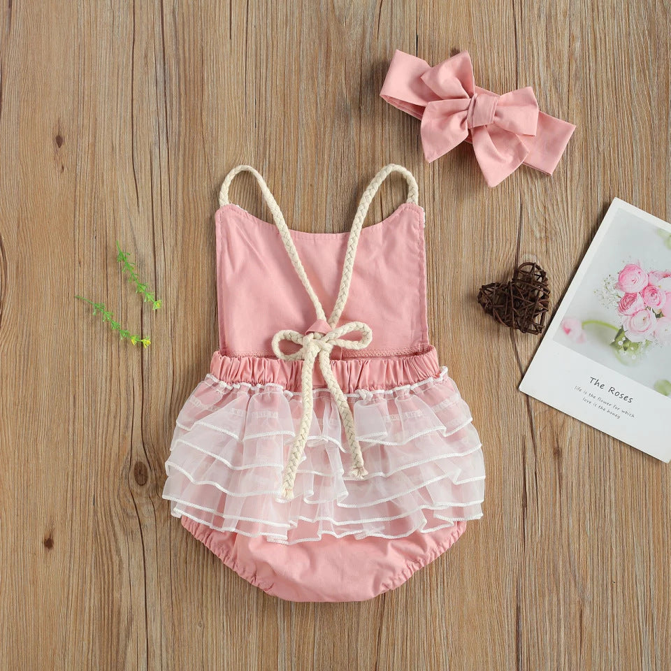 Creative Simple Baby Lace Romper Jumpsuit One Piece