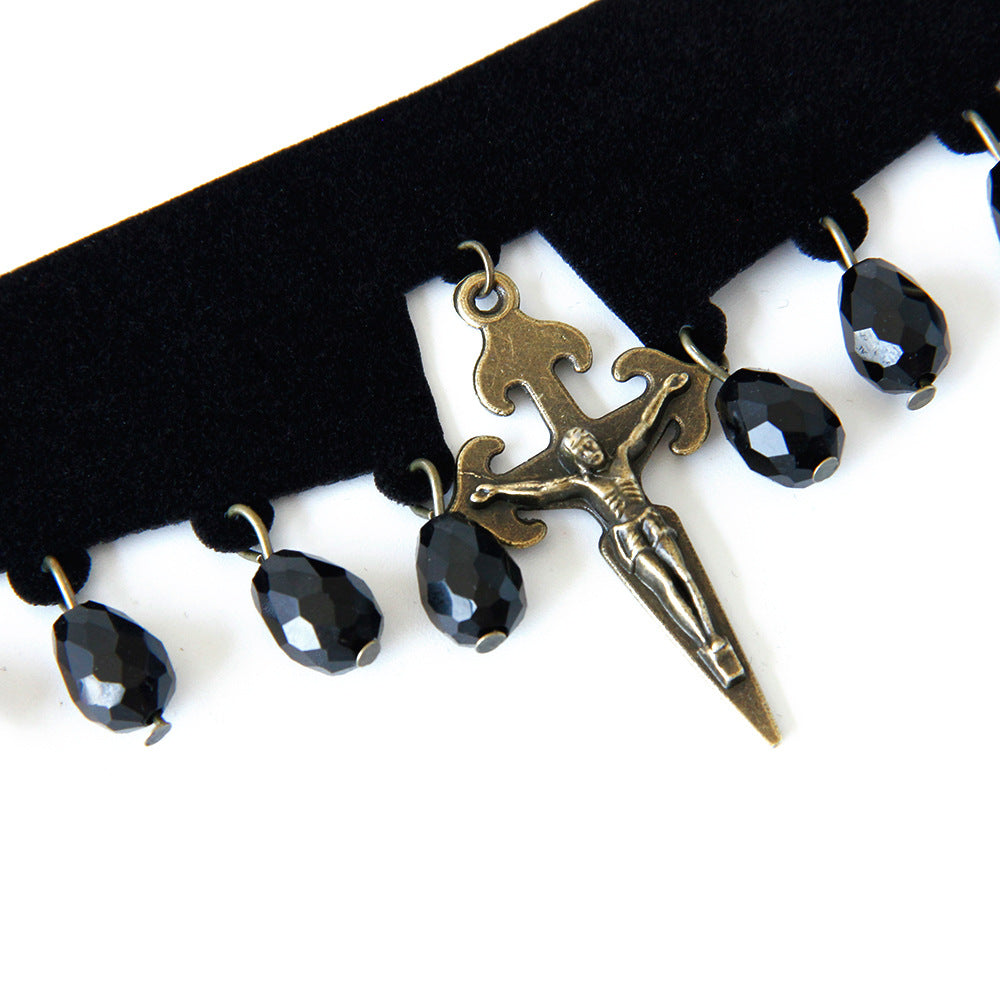 Halloween Wizard Death Ghost Queen Role-playing Cross Bracelet