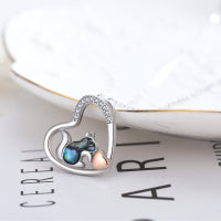 Animal Heart Pendant Necklace