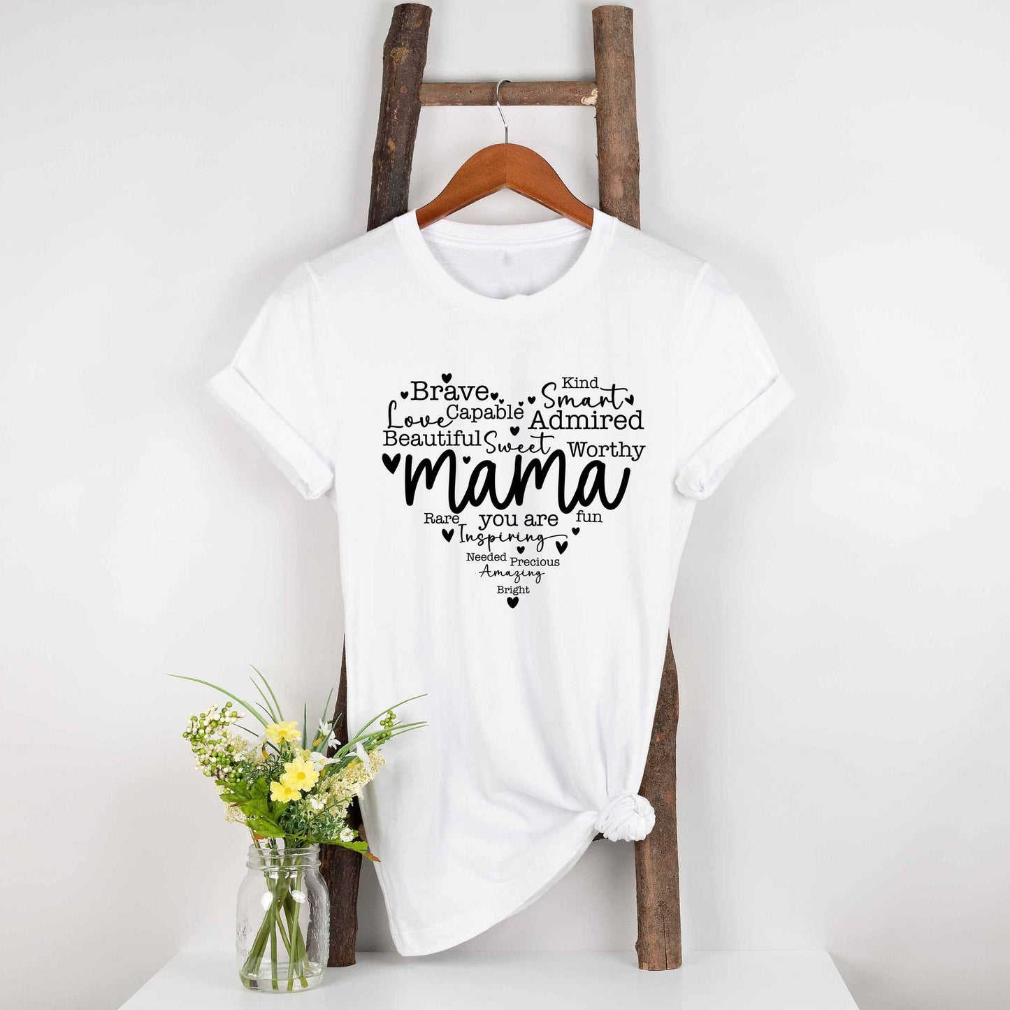 Letter Printed Mother's Day Graphic Tee