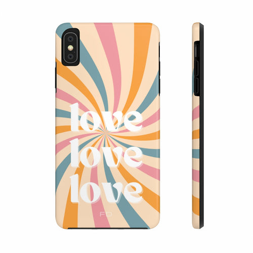 Retro Love Touch Case for iPhone with Wireless Charging