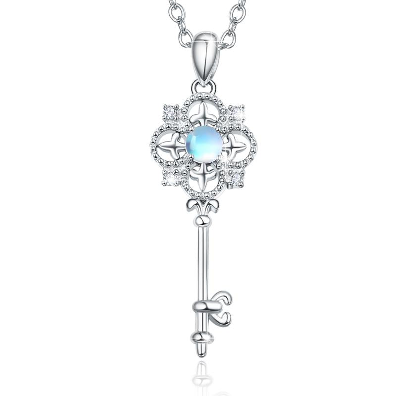 Silver Key Pendant Necklace