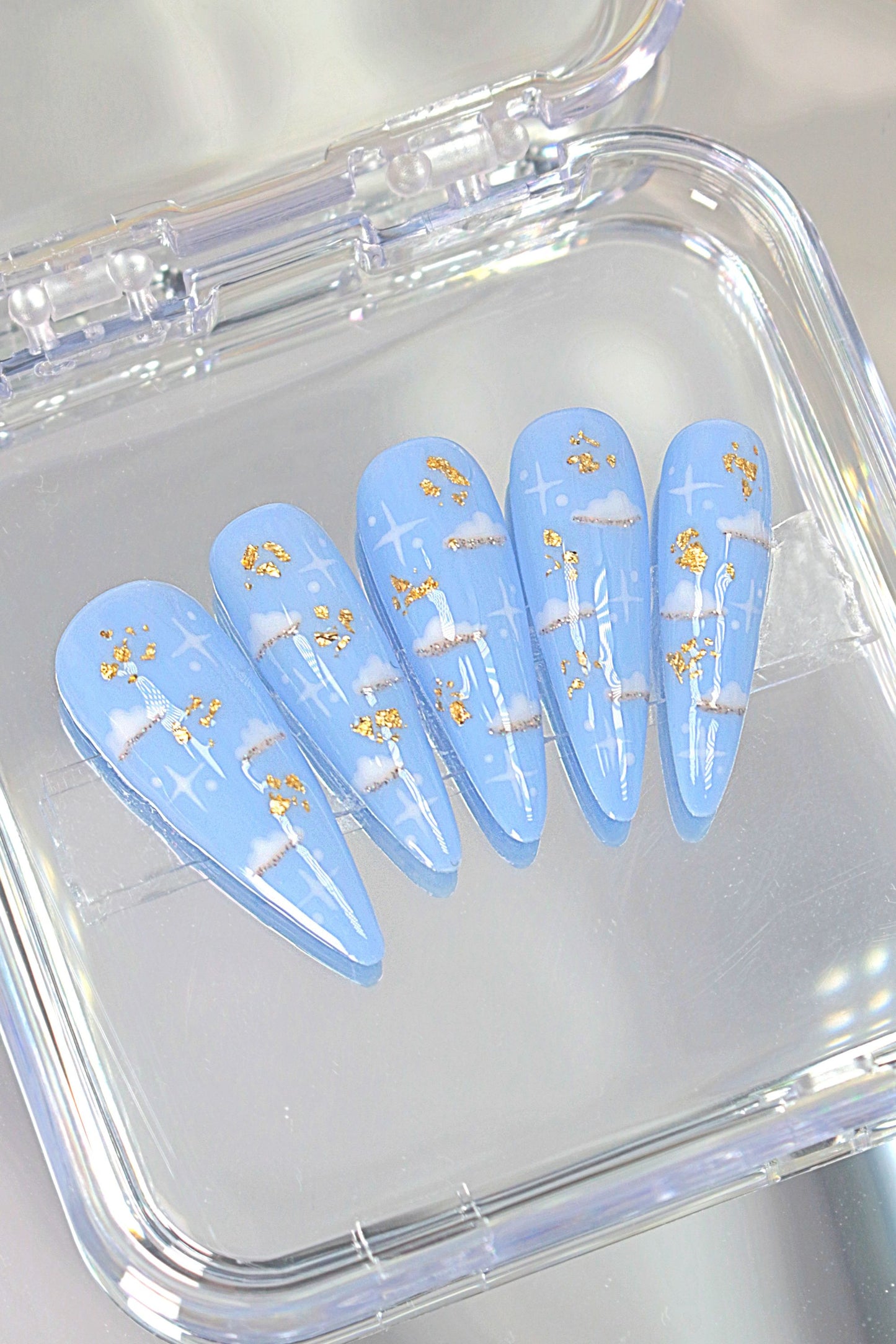 “Cloudy Sky”  Press On Nails Set