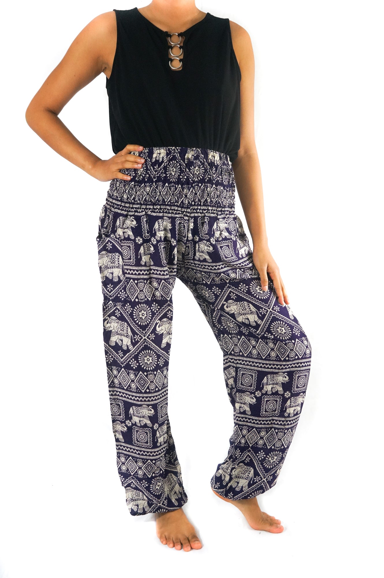 Purple Elephant Pants Harem Pants Boho Pants