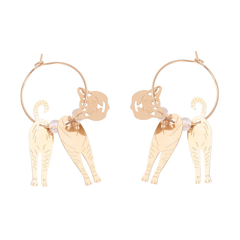 Dynamic Kitty Cute Animal Alien Cat Earrings