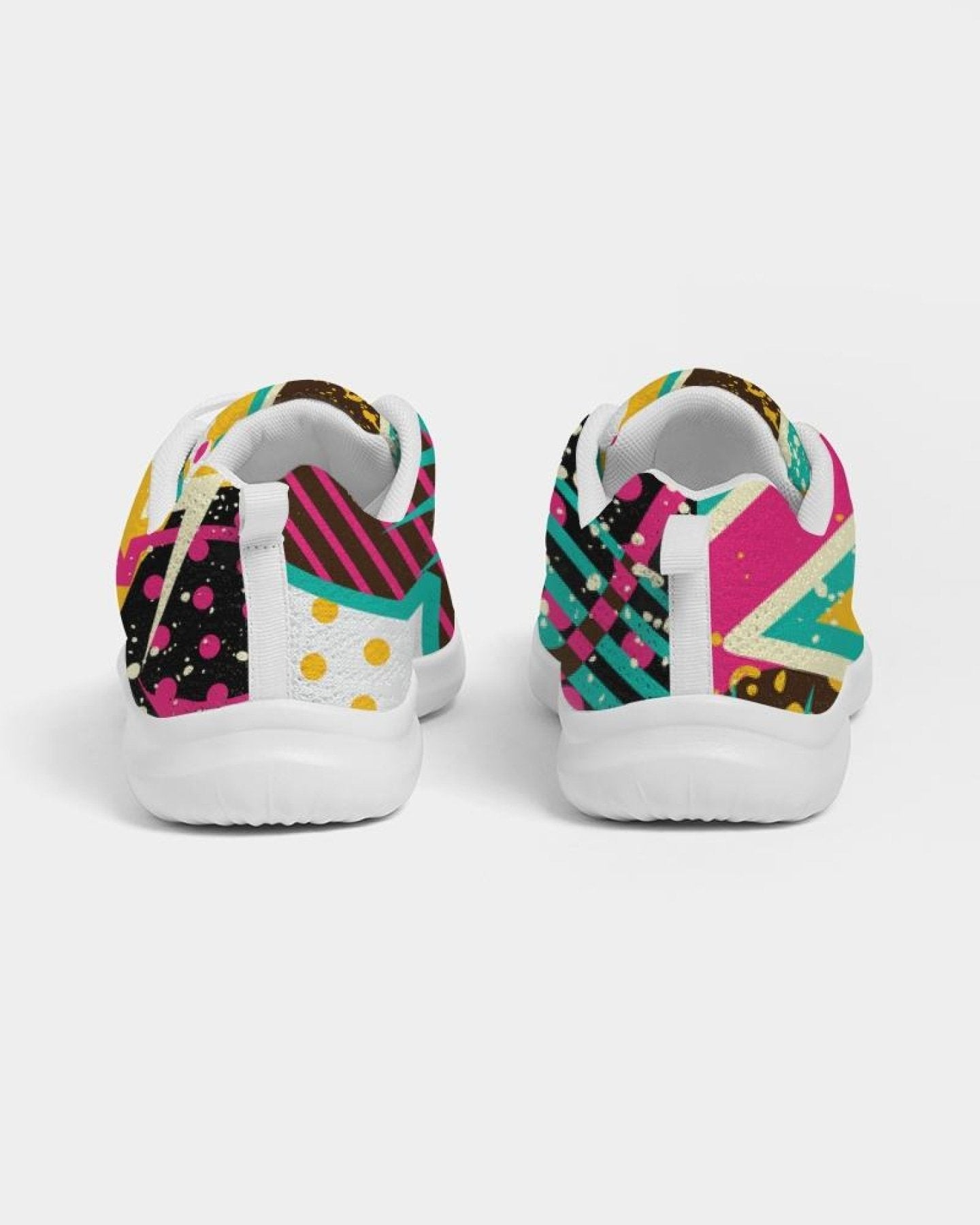 Womens Sneakers - Canvas Running Shoes, Multicolor Pop Print