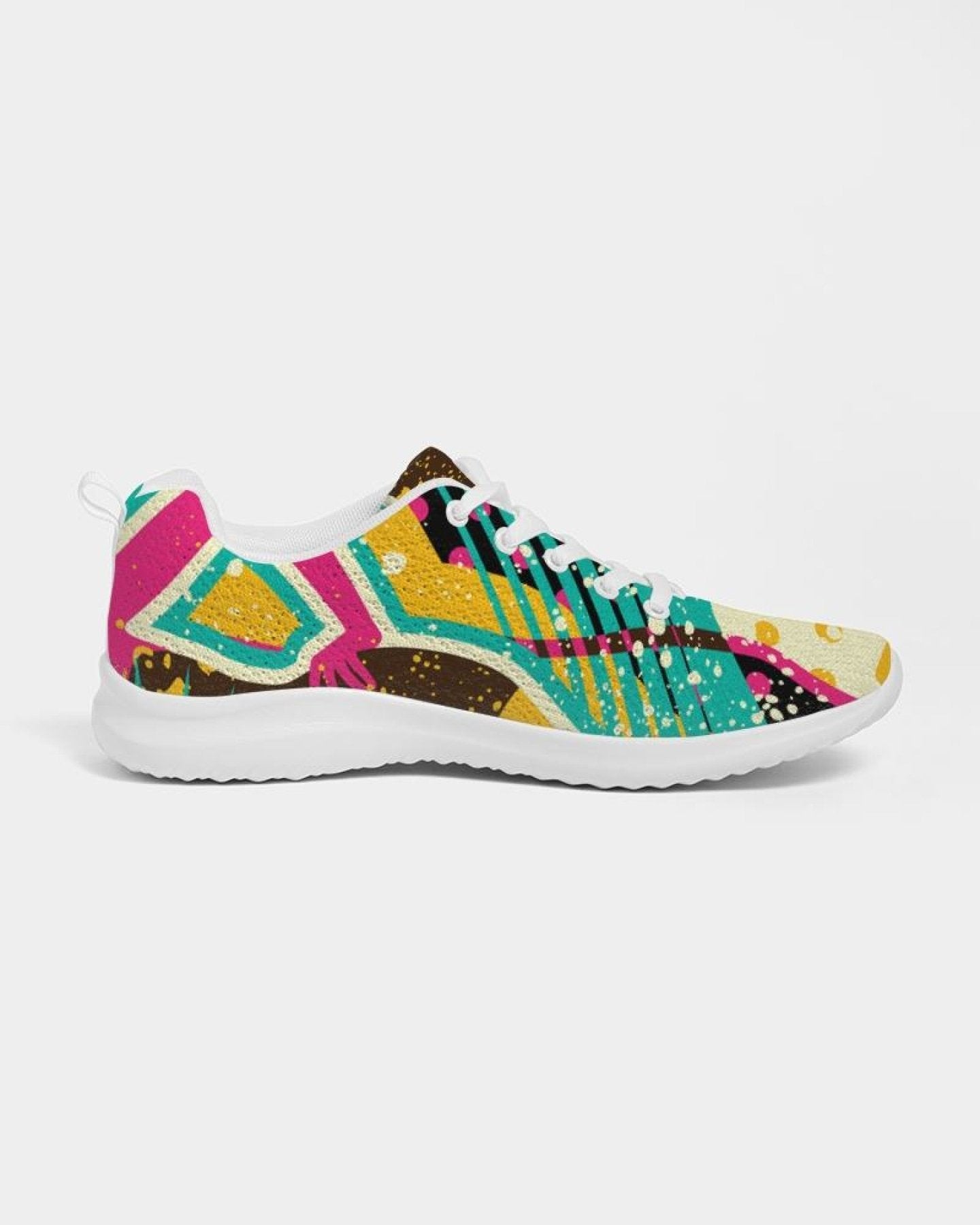 Womens Sneakers - Canvas Running Shoes, Multicolor Pop Print