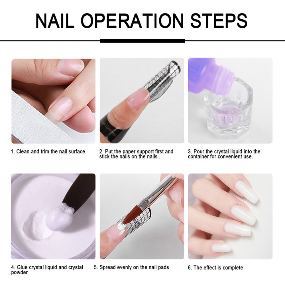 Nail Acrylic Powder and Liquid Monomer Nails Art Decoration For