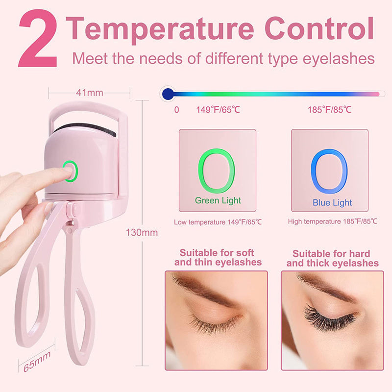 Eyelash Curler Portable Electric Heated Comb Eye Lash Long Lasting