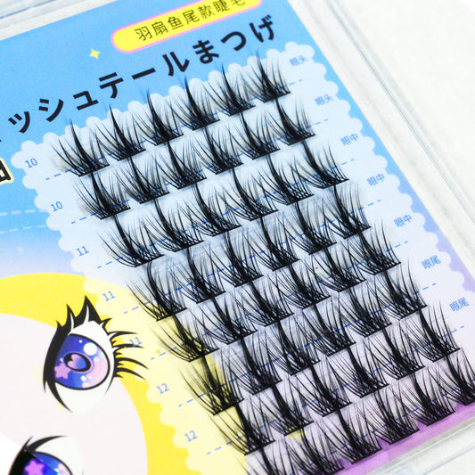 QSTY DIY Natural Clusters Lashes Individual Dovetail Segmented Lashes